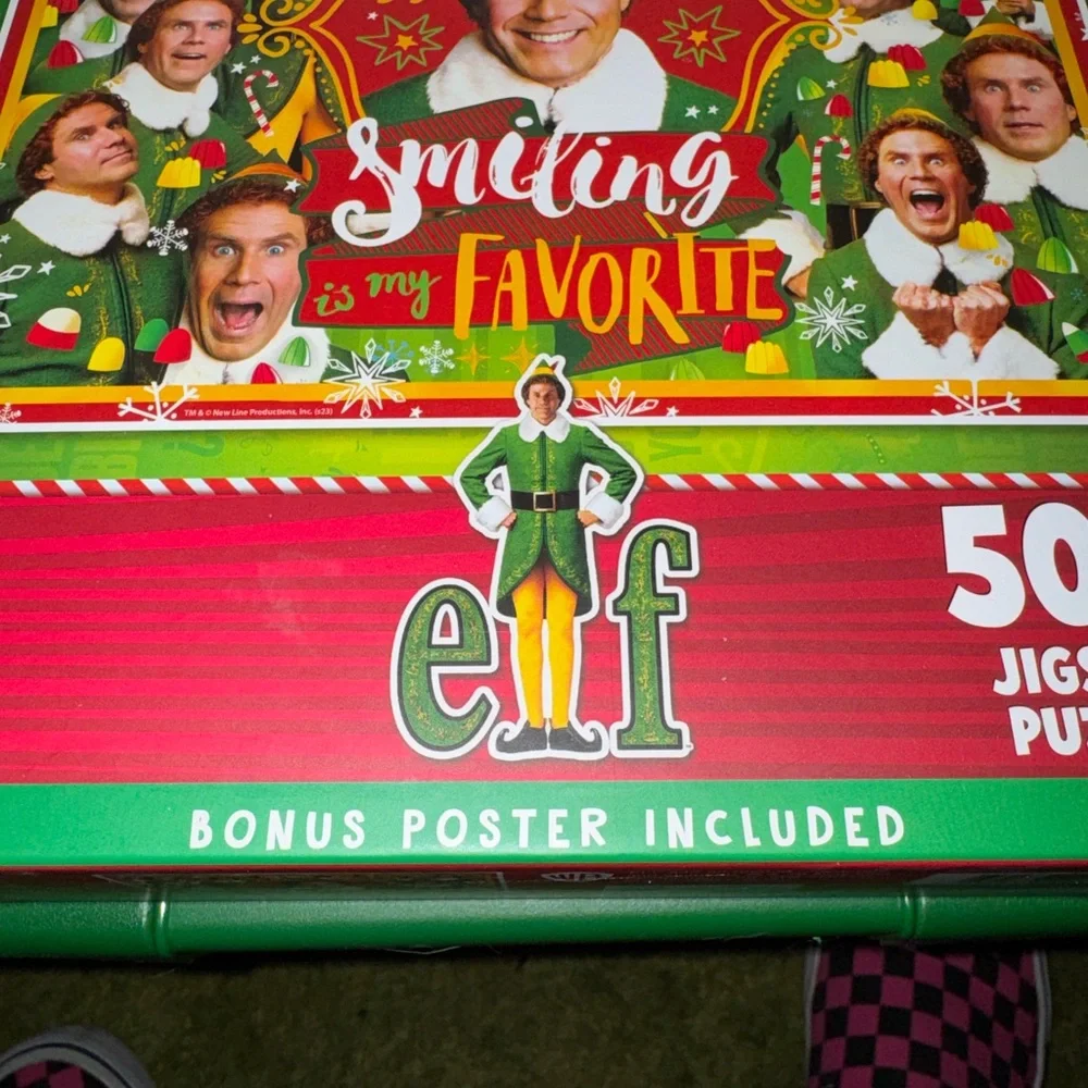 Elf Movie Jigsaw Puzzle 500 Pieces with free poster included inside